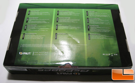 Palit GTX 260 Back Box Image