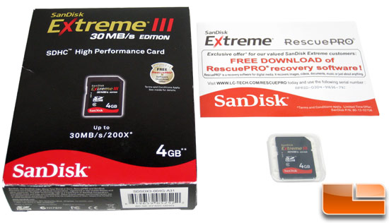 SanDisk Extreme III 4GB SDSDX3-004G-A31 Retail Bundle