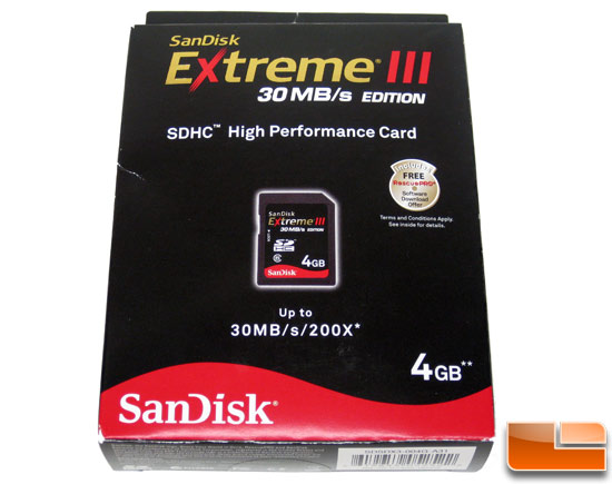 SanDisk Extreme III 4GB SDHC Flash Card