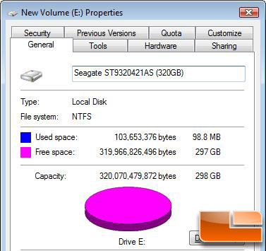 Seagate Momentus 7200.3 320GB Drive Capacity