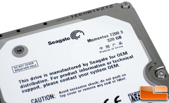 Seagate Momentus 7200.3 320GB Hard Drive Label