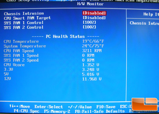 MSI 790GX G65 BIOS Hardware Monitor