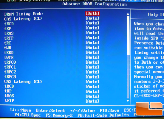 MSI 790GX G65 BIOS Cell Menu Memory Tweak