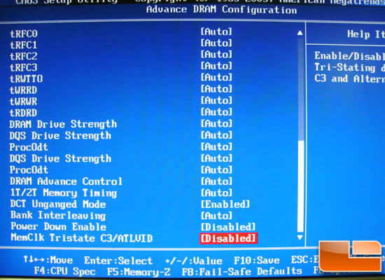 MSI 790GX G65 BIOS Cell Menu Memory Tweak