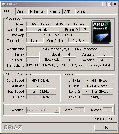 Gomeler CPUz at 6547MHz