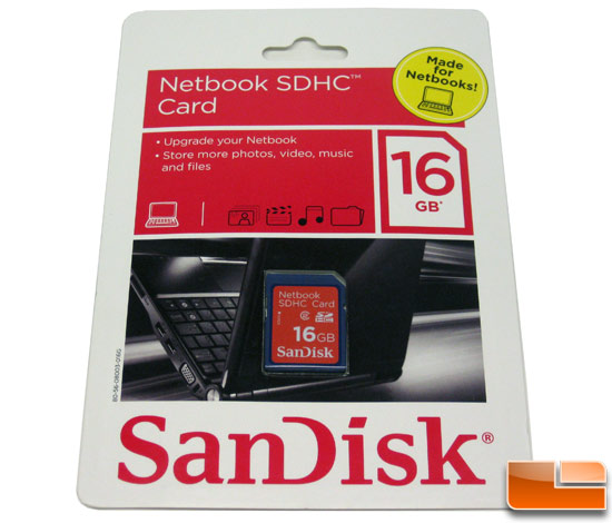 SanDisk 16GB SDHC Netbook Memory Card