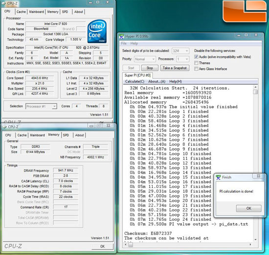 EVGA E761 X58 Classified SuperPi 32M at 4950MHz