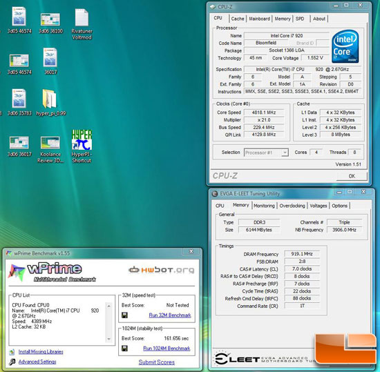 EVGA E761 X58 Classified wPrime 1024m at 4800Mhz