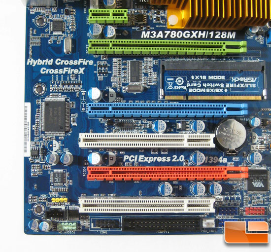 ASRock M3A780GXH PCIe Slots