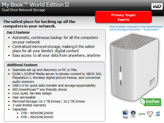 WD My Book World Edition II Features