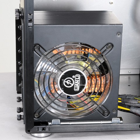 Lian Li PC-V650 showing side mounted PSU