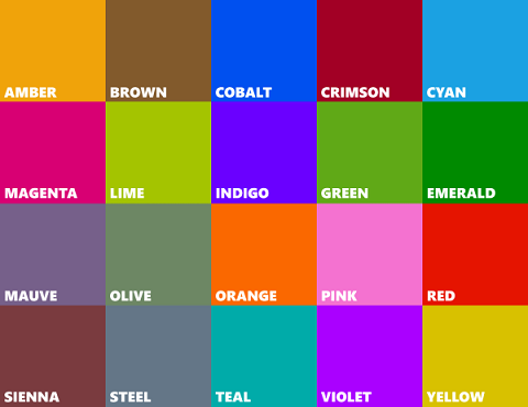 Windows Phone 8 accent colours