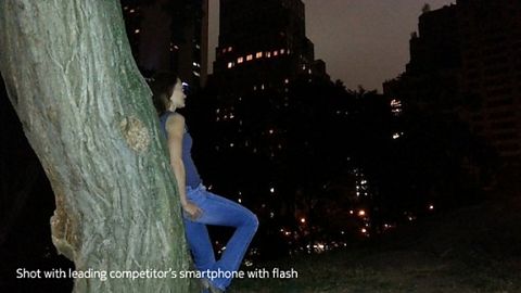 Shot with competing smartphone and flash