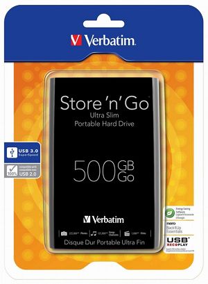 Verbatim Store 'n' Go Ultra Slim Portable Hard Drive