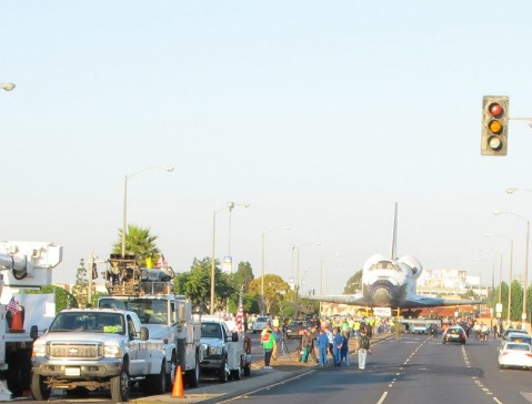 Legit Reviews Watches Space Shuttle Endeavour Roll Through Inglewood & Los Angeles