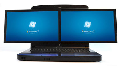 gScreen SpaceBook – Dual 17″ LED HD Display Laptop