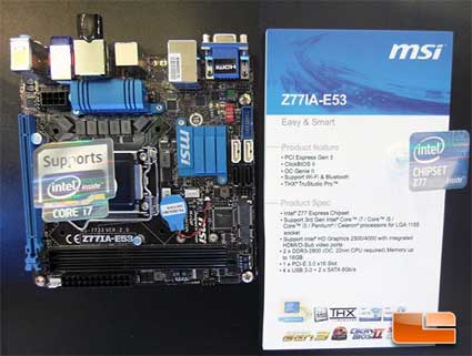 MSI Z77IA-E53 Intel Z77 Micro ITX Motherboard MSI Z77IA-E53 Intel Z77 Micro ITX Motherboard