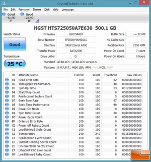 HGST Touro Pro HDD Info