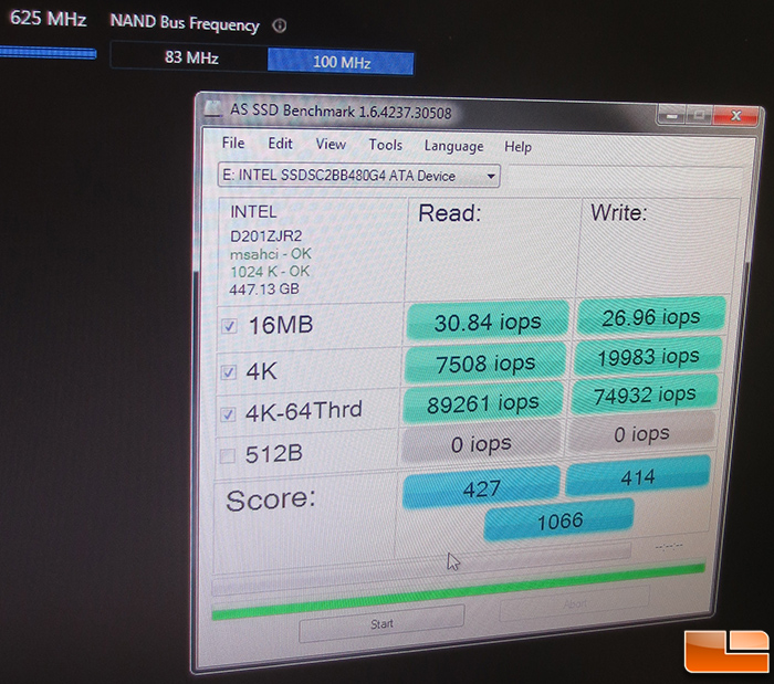 Intel SSD Overclocking 625MHz Controller 100MHz NAND