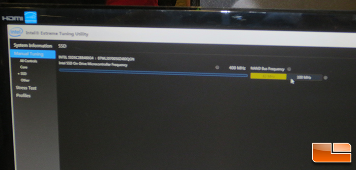 Intel XTU SSD Overclocking Utility