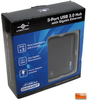 Vantec 3-Port USB 3.0 Hub with Gigabit Ethernet Adapter