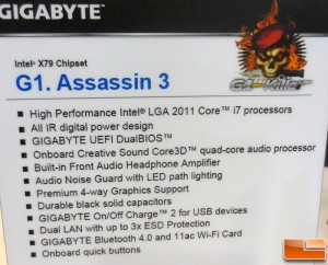 GIGABYTE G1.Assassin 3 Specifications