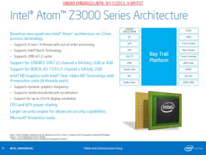 Intel Atom Processor Z3000 Bay Trail