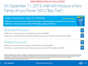 Intel Atom Processor Z3000 Bay Trail