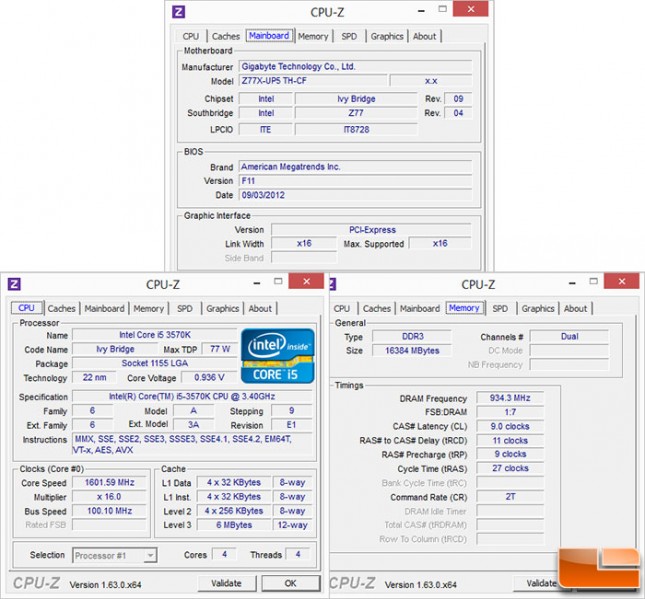 Z77X-UP5 TH CPUZ Screens