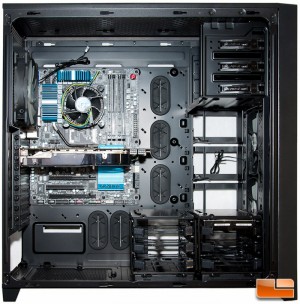 Corsair Obsidian 750D MB Video HDD Installed