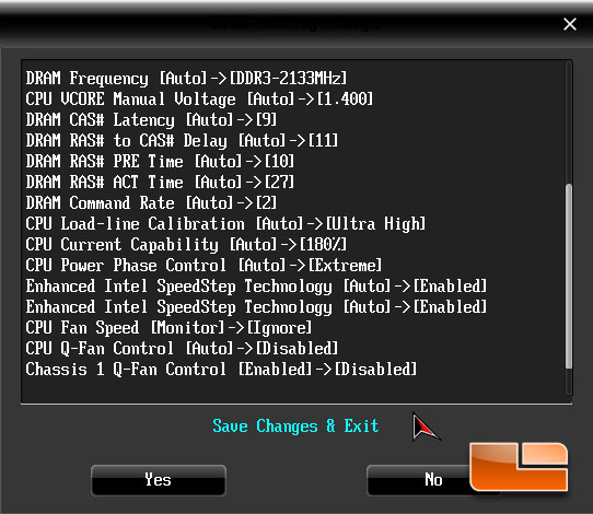 ASUS Rampage IV Black Edition Overclocked Settings