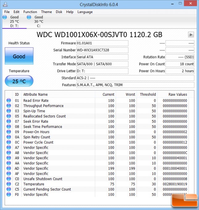 crystaldiskinfo check both drives crystaldiskinfo check both drives