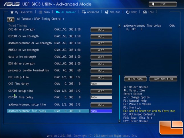 ASUS A88X-PRO DDR3 Timing