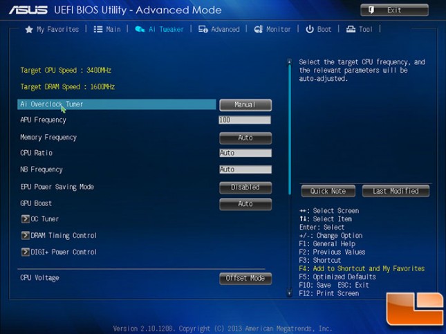 ASUS A88X-PRO CPU Frequency