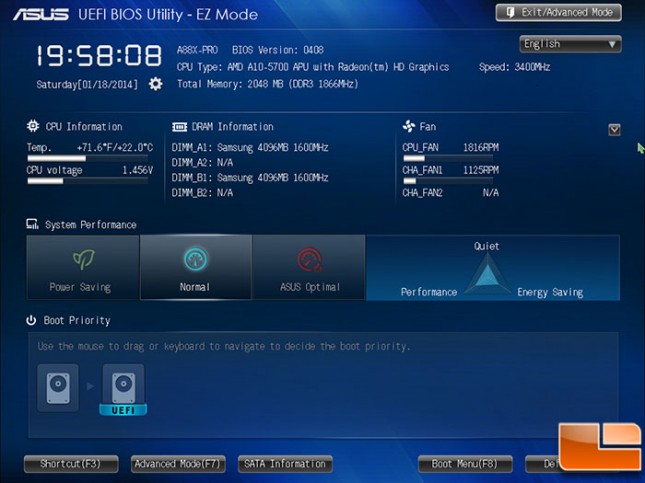 A88X-PRO UEFI Bios