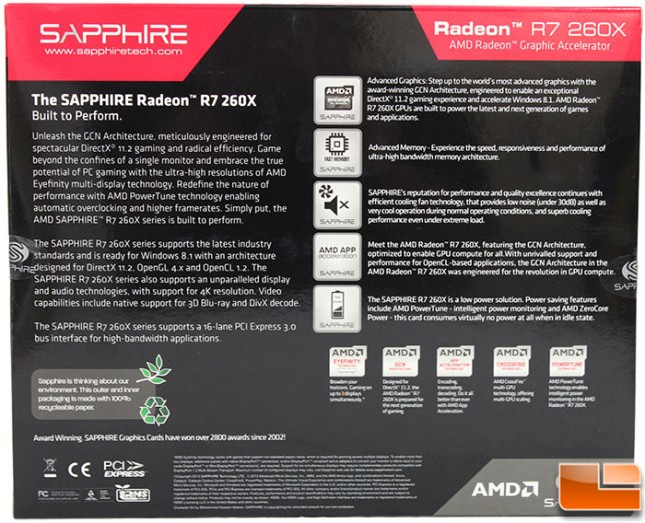 Sapphire R7 260X Box Back