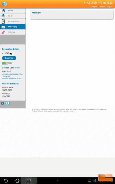 AT&T Unite Pro Web GUI