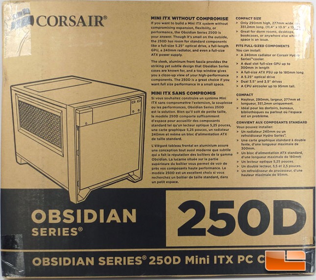 Corsair Obsidian 250 Retail Packaging