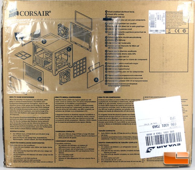 Corsair Obsidian 250 Retail Packaging