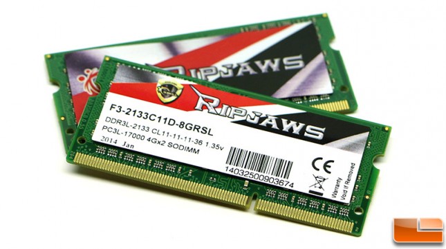 G.SKILL Ripjaws 8GB 2133MHz DDR3L SO-DIMM Memory Kit Review - F3 