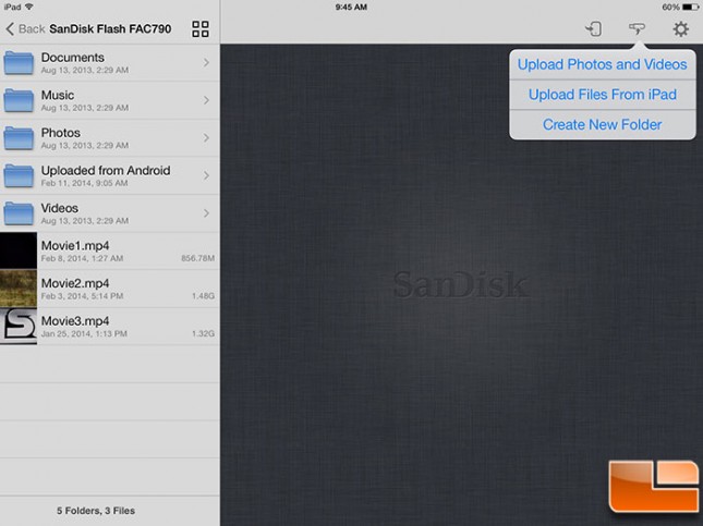 SanDisk Wireless Flash iOS Upload