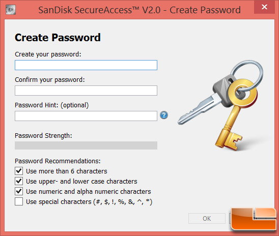 SanDisk Secure Access Password