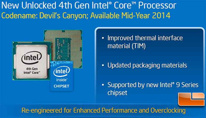 Intel Desktop Roadmap Update - Devil's Canyon, Broadwell, Haswell-E - Legit  Reviews