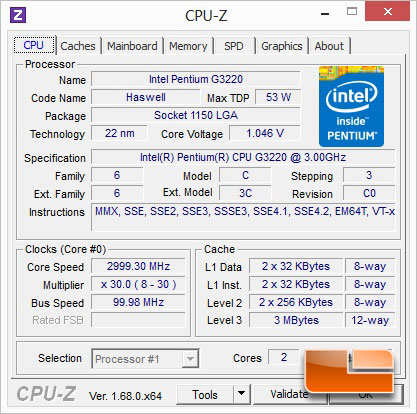 Intel Pentium G3220 System Overclocking