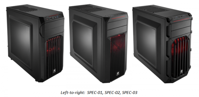 Klæbrig Mirakuløs strubehoved Corsair Carbide Series SPEC Gaming Cases Announced Starting At $49.99 -  Legit Reviews