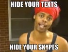 Hide your texts