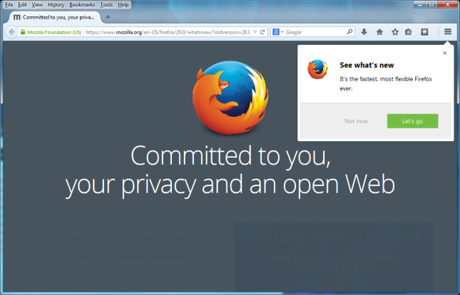 Firefox 29