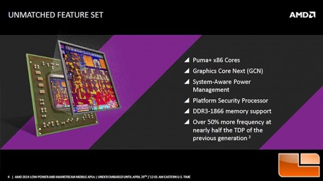 AMD Mullins APU Features