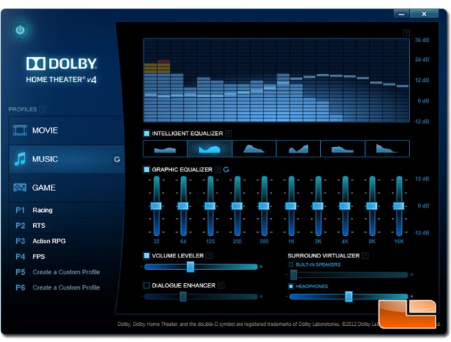optimized dolby advanced audio v2 audio enhancement