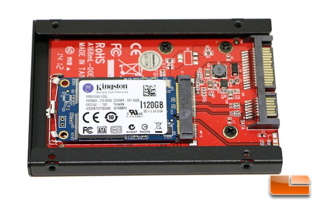 Addonics AD25MSD mSATA Adapter